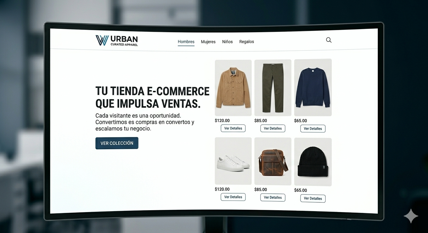 Tienda e-commerce Urban Curated Apparel que impulsa ventas online